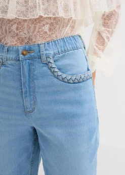 Straight-Jeans High Waist mit Taschendetails