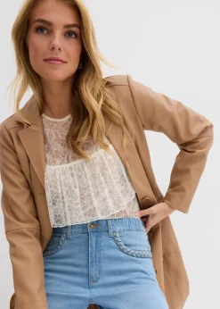 Straight-Jeans High Waist mit Taschendetails