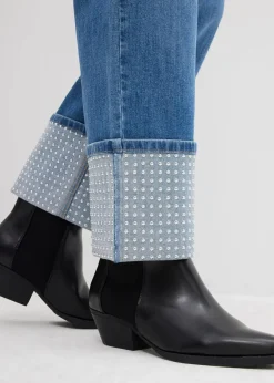 Straight-Jeans High Waist mit Turn Up