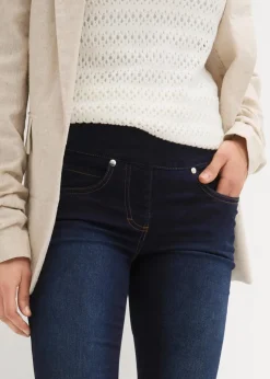 Straight-Jeans Mid Waist, Super Stretch mit Bequembund