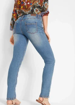 Straight-Jeans Mid Waist, Stretch