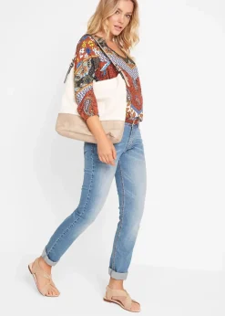 Straight-Jeans Mid Waist, Stretch