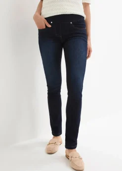 Straight-Jeans Mid Waist, Super Stretch mit Bequembund