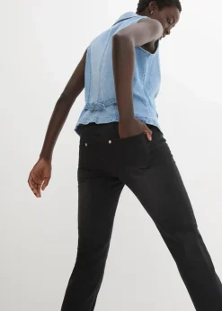 Straight-Jeans Mid Waist, Super Stretch mit Bequembund
