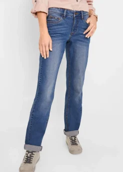Straight-Jeans Mid Waist, Stretch