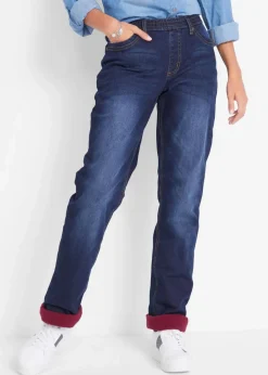 Straight-Jeans Mid Waist, Thermo