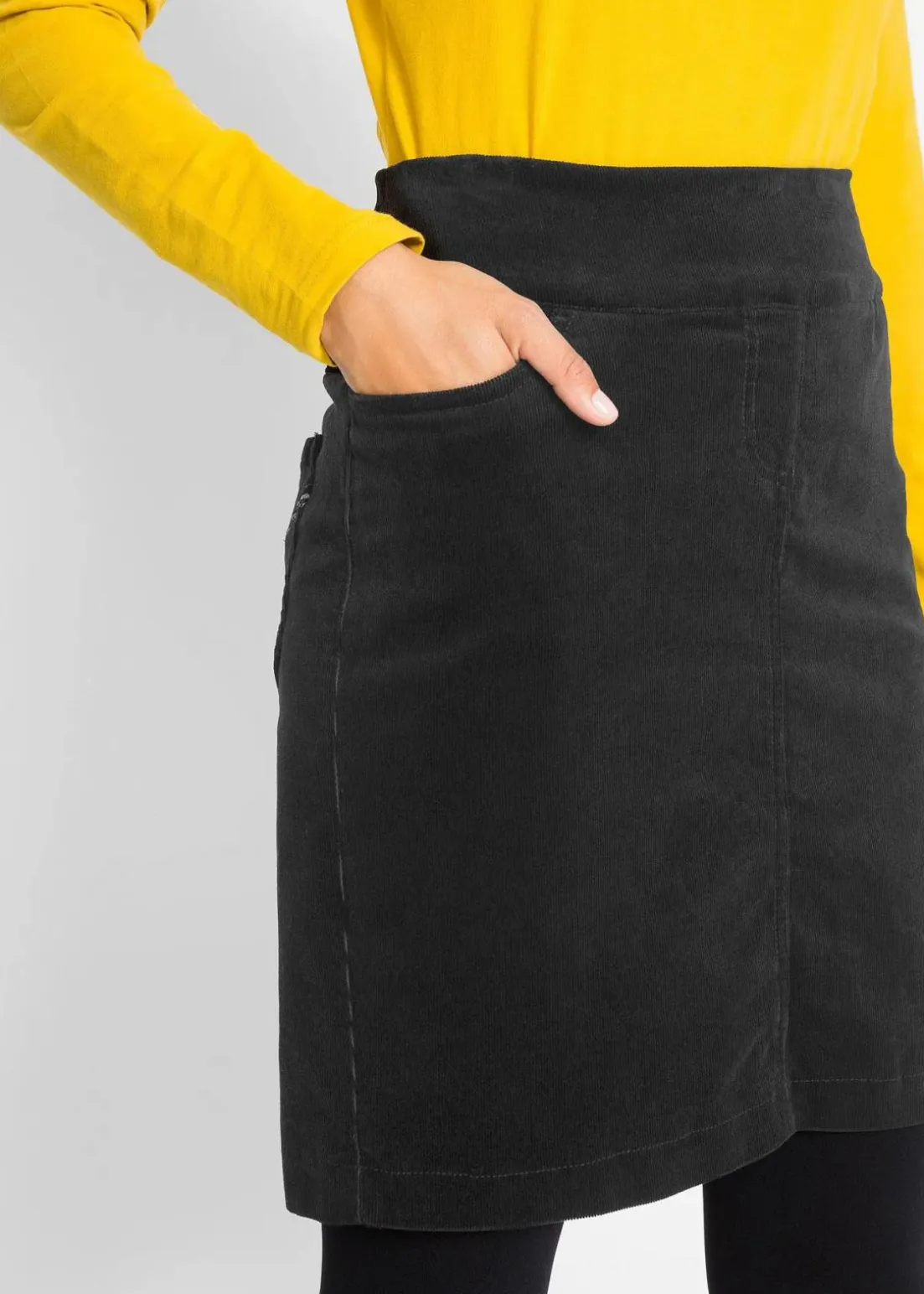 Stretch Baumwoll-Cordrock mit Bequembund