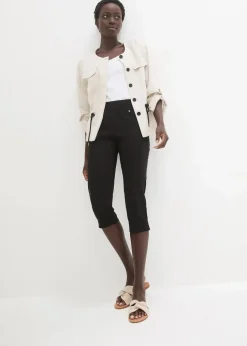 Stretchcapri mit Schlupfbund