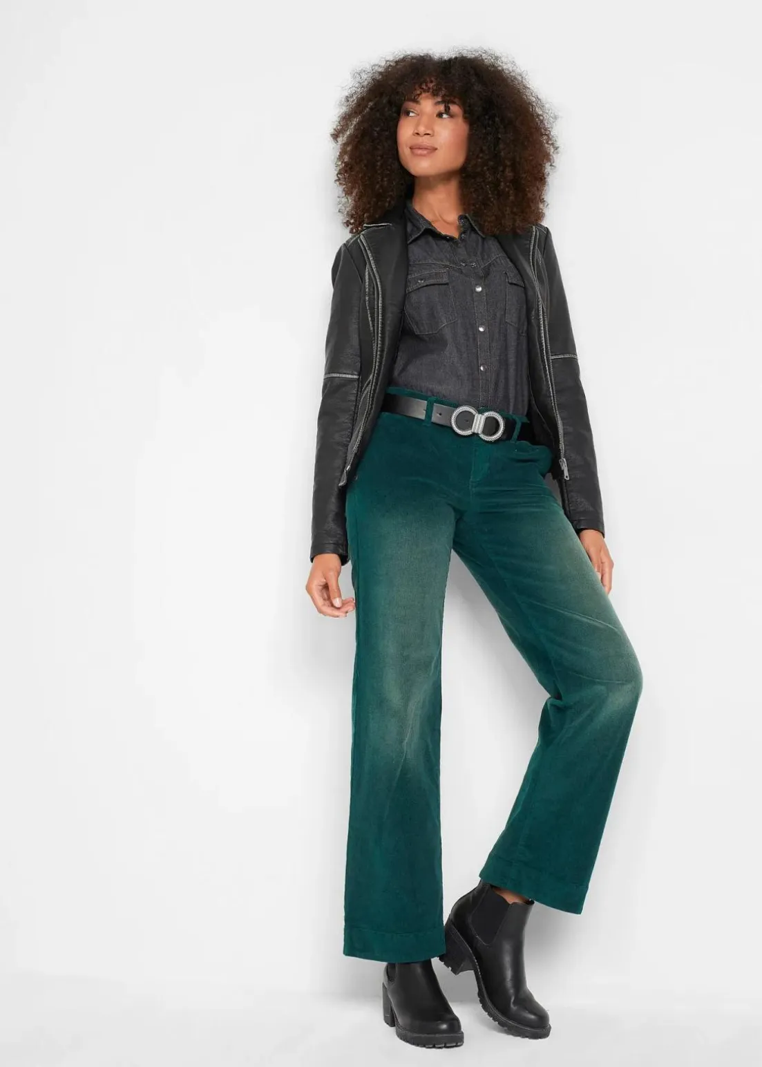 Stretch-Cordhose, Wide