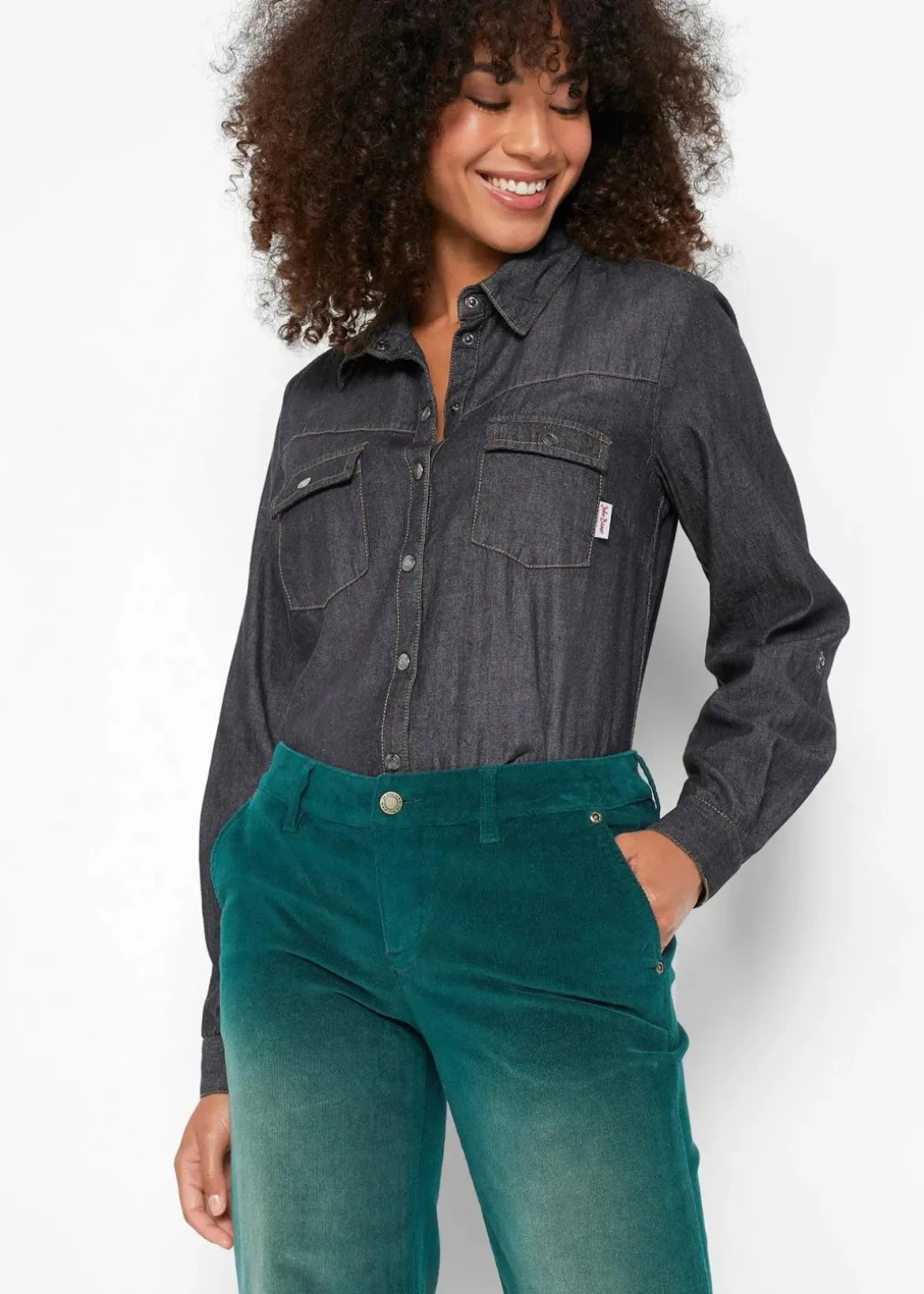 Stretch-Cordhose, Wide