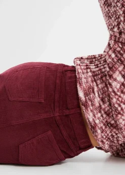 Stretch-Cordrock mit Knopfleiste