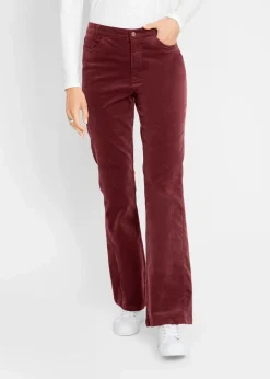 Stretch-Cord-Schlaghose mit High-Waist-Bequembund