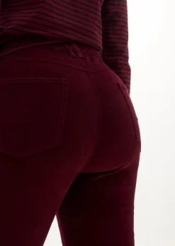 Stretch-Cord-Schlaghose mit High-Waist-Bequembund