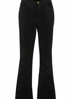 Stretch-Cord-Schlaghose mit High-Waist-Bequembund