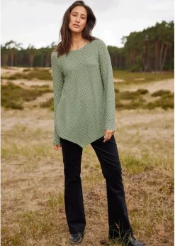 Stretch-Cord-Schlaghose mit High-Waist-Bequembund