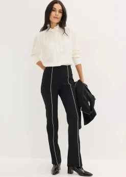 Stretch-Hose flared aus Bengalin