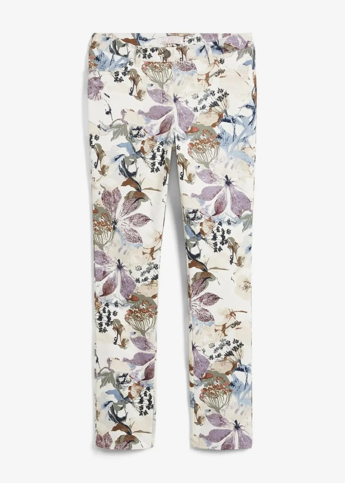 Stretch-Hose mit Blumen-Print