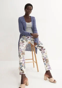 Stretch-Hose mit Blumen-Print