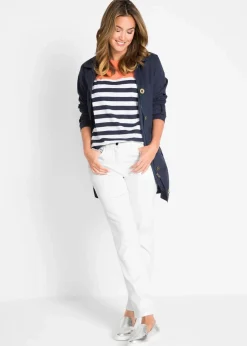 Stretchhose mit geradem Bein, Mid Waist