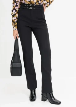 Stretch-Hose mit Gürtel (2-tlg. Set)