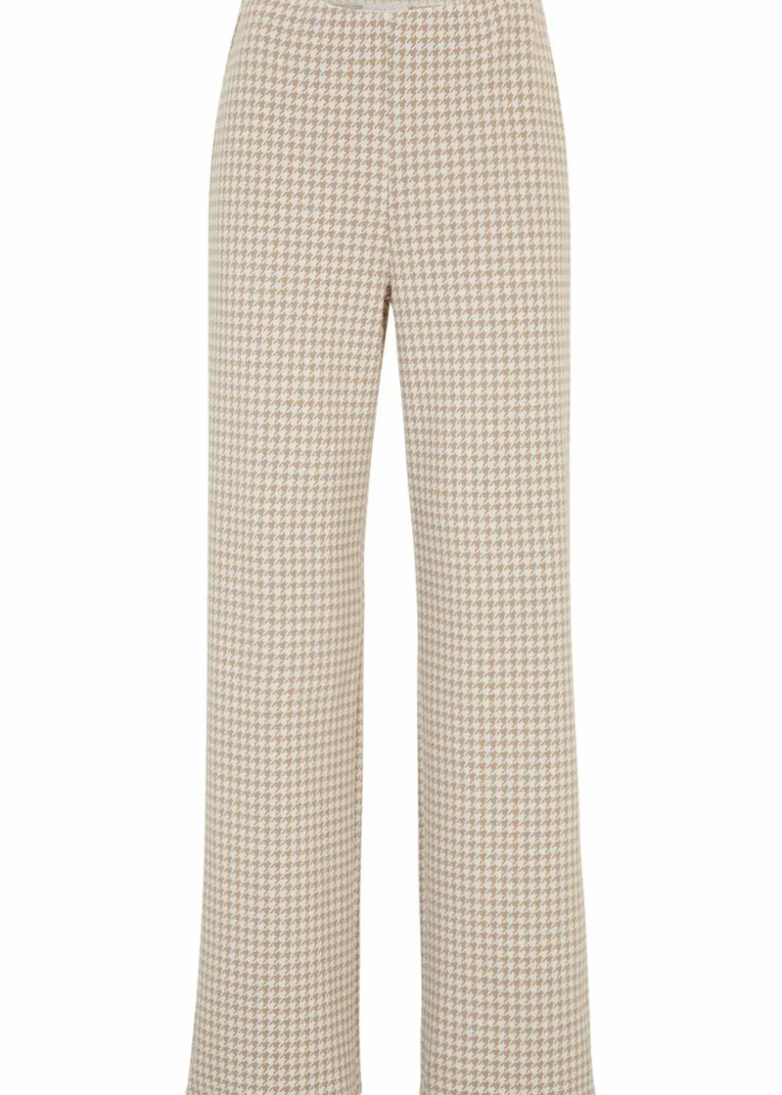 Stretch-Hose mit Hahnentrittmuster, Wide leg