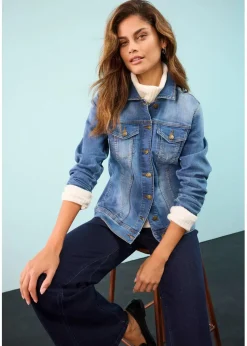 Stretch-Jeansjacke, Basic