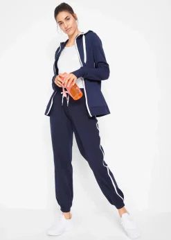 Stretch-Sweatjacke mit Baumwolle