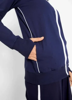 Stretch-Sweatjacke mit Baumwolle