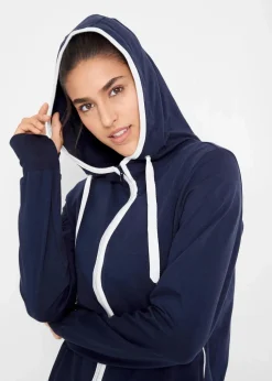 Stretch-Sweatjacke mit Baumwolle