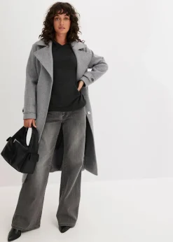 Strick-Hoodie mit Kängurutasche aus Viskose-Mix