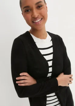 Strickjacke aus reiner leichter Baumwoll-Slub Qualität