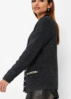 Strickjacke mit Perlen