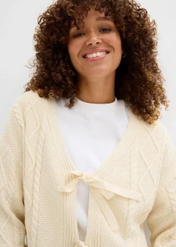 Strickjacke mit Schleifen