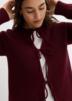 Strickjacke mit Schleifen-Detail