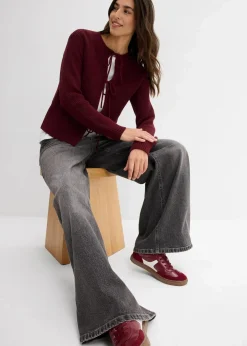 Strickjacke mit Schleifen-Detail