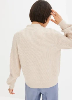 Strickjacke mit Zopmuster