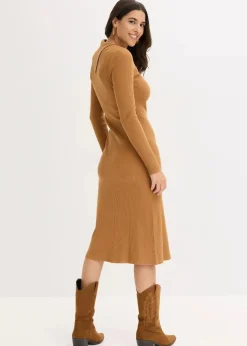 Strickkleid aus fließendem Viskose-Mix