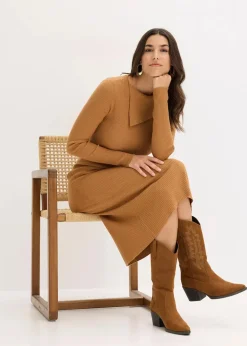 Strickkleid aus fließendem Viskose-Mix