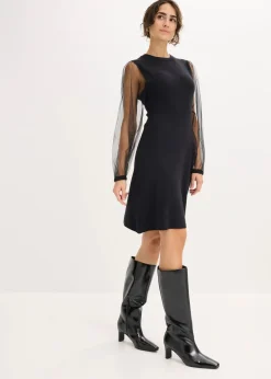 Strickkleid aus fließendem Viskose-mix