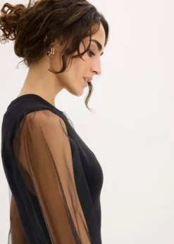 Strickkleid aus fließendem Viskose-mix