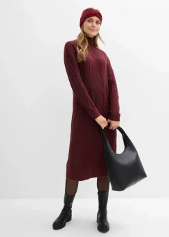 Strickkleid aus Zopfstrick