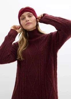 Strickkleid aus Zopfstrick