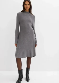 Strickkleid in A-Linie aus Viskose-Mix