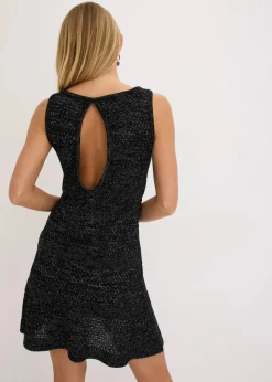 Strickkleid in Häkeloptik