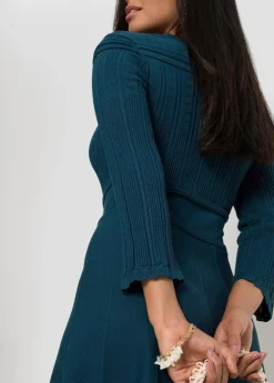 Strickkleid mit Ajourmuster