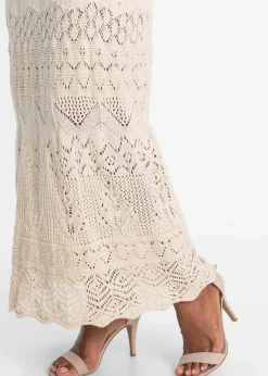 Strickkleid mit Ajour-Muster