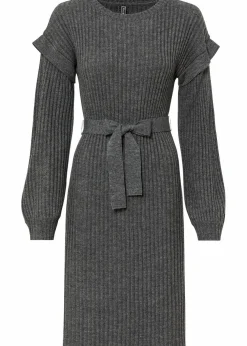 Strickkleid mit Bindeband