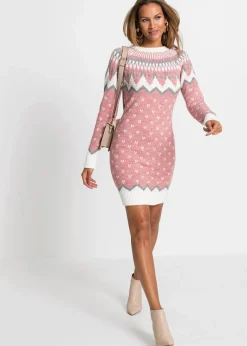 Strickkleid mit Norwegermuster