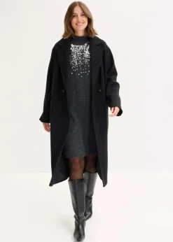 Strickkleid mit Pailletten-Applikation