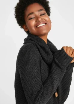 Strickkleid mit Schalkragen